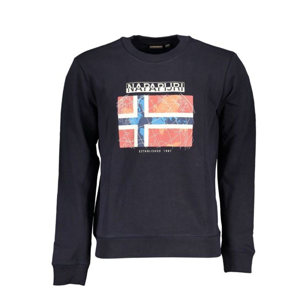 Napapijri Blue Cotton Men Men's Sweater